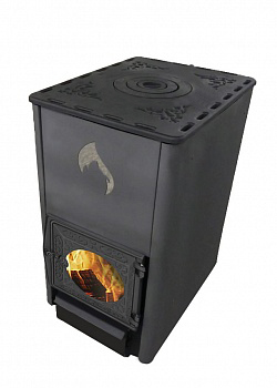 Отопительно-варочная печь Комфорт-120 ДТ3-стекло — фото-544_1