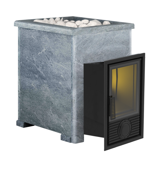 Печь-Камин Воевода 20 Д-2 в КАМЕННОЙ ОБЛИЦОВКЕ — фото-4_1