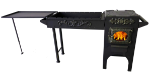 Мангалы — Кухня-мангал ДТ-3 стекло ЭКСКЛЮЗИВ — фото