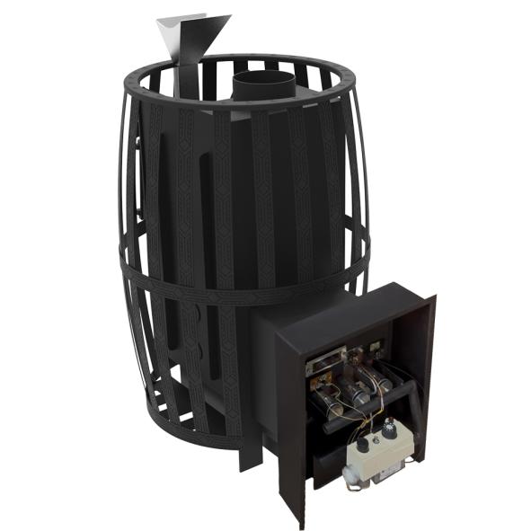 Печь для бани "Витязь 18" ГАЗ (Закрытая каменка, Сетчатый кожух) — фото-4_1
