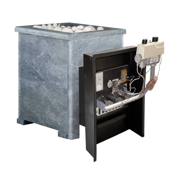 Печь "Викинг 15" ГАЗ в КАМЕННОЙ ОБЛИЦОВКЕ — фото-4_1