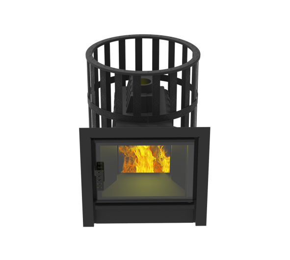 Печь-Камин для бани Воевода-ФЛАГМАН 20 сетчатый кожух — фото-4_2