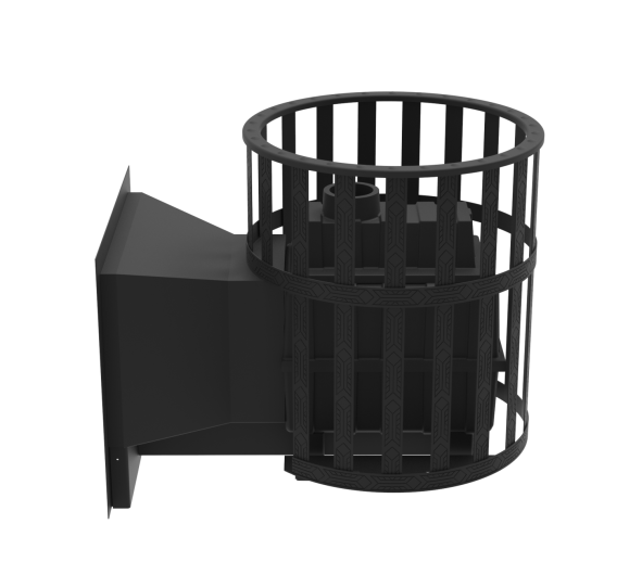 Печь-Камин для бани Воевода-ФЛАГМАН 20 сетчатый кожух — фото-4_3