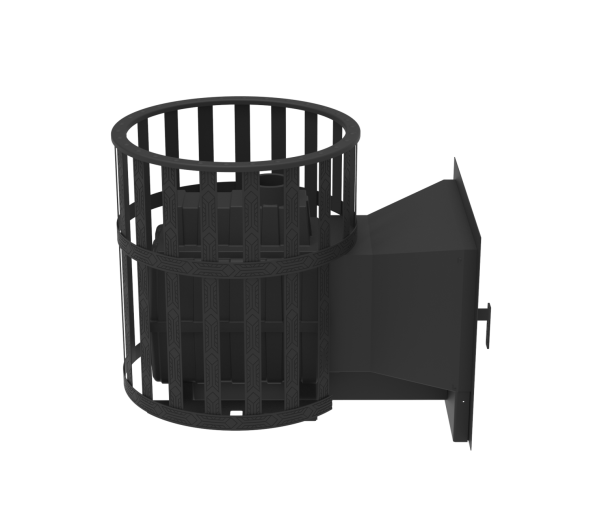 Печь-Камин для бани Воевода-ФЛАГМАН 20 сетчатый кожух — фото-4_6