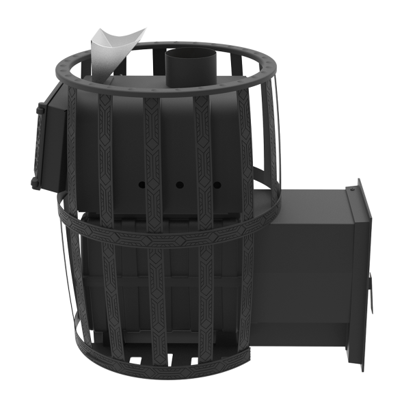 Печь-Камин для бани Воевода 20 Д-2 сетчатый кожух Закрытая каменка — фото-4_5