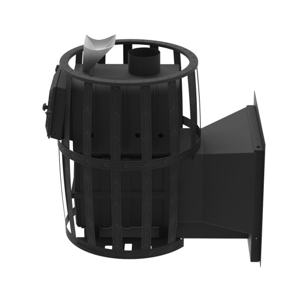 Печь-Камин для бани Воевода Флагман 20 сетчатый кожух Закрытая каменка — фото-4_2