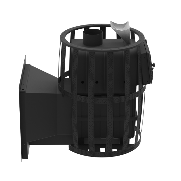 Печь-Камин для бани Воевода Флагман 20 сетчатый кожух Закрытая каменка — фото-4_4