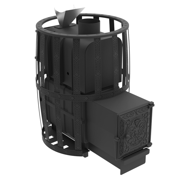 Печь для бани Воевода 20 ДТ-4 сетчатый кожух Закрытая каменка — фото-4_1