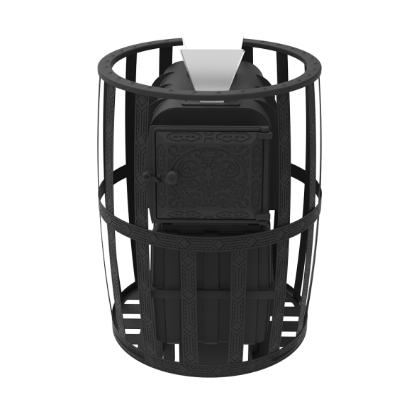 Печь для бани Воевода 20 ДТ-4 сетчатый кожух Закрытая каменка — фото-4_2