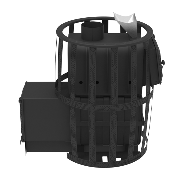 Печь для бани Воевода 20 ДТ-4 сетчатый кожух Закрытая каменка — фото-4_4