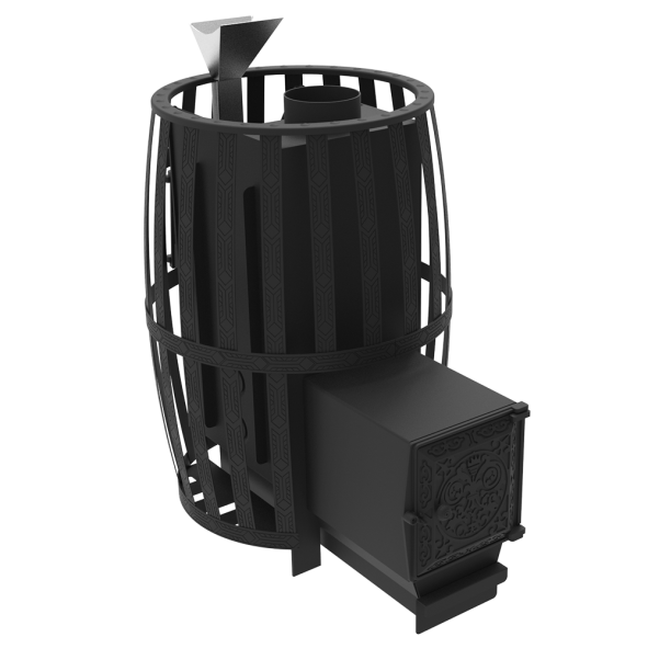 Печь для бани "Витязь" 18 ДТ-4 (Закрытая каменка нерж, Сетчатый кожух) — фото-4_1