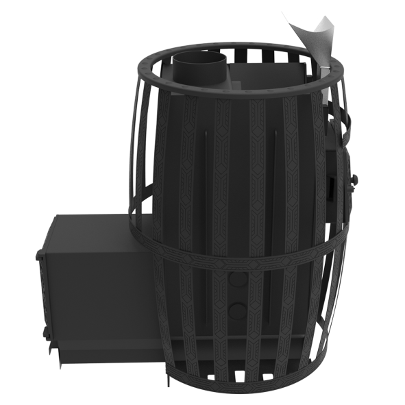 Печь для бани "Витязь" 18 ДТ-4 (Закрытая каменка нерж, Сетчатый кожух) — фото-4_3