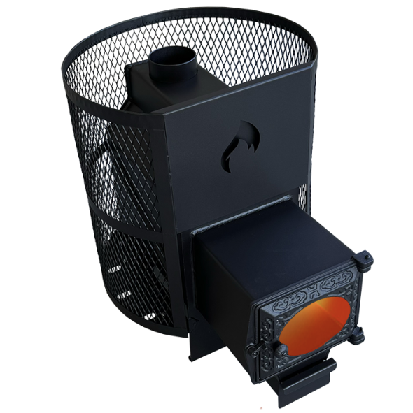 Печь для бани "Оптима 24" ДТ3-стекло Сетка — фото-4_1