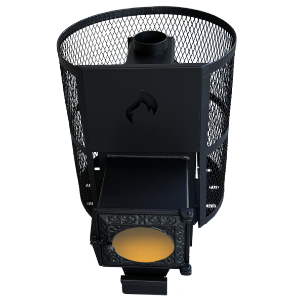 Печь для бани "Оптима 24" ДТ3-стекло Сетка — фото-4_2