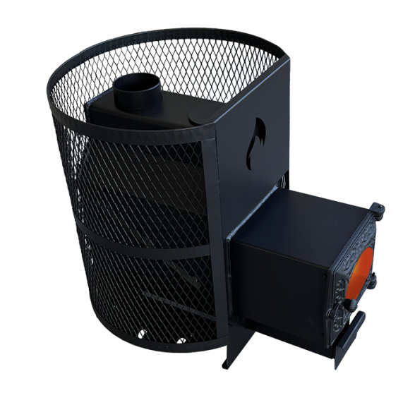 Печь для бани "Оптима 24" ДТ3-стекло Сетка — фото-4_7