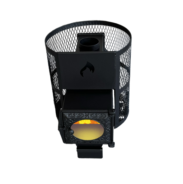 Печь для бани "Оптима 12" ДТ3-стекло Сетка — фото-4_3