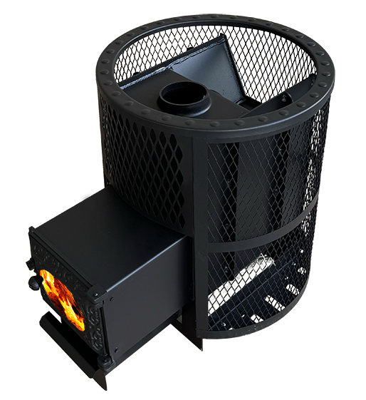 Печь для бани "Корвет" 24 сетчатый кожух ДТ3-стекло — фото-4_6