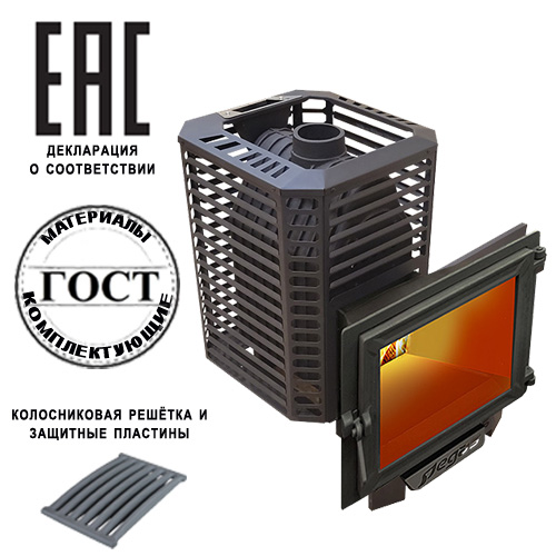 Печь 26 NEXT панорама сетка премиум ЗК нерж — фото-4_1