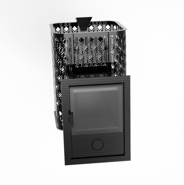 Чугунная печь для бани Verona 50 Закрытая каменка из нержавеющей стали — фото-4_2