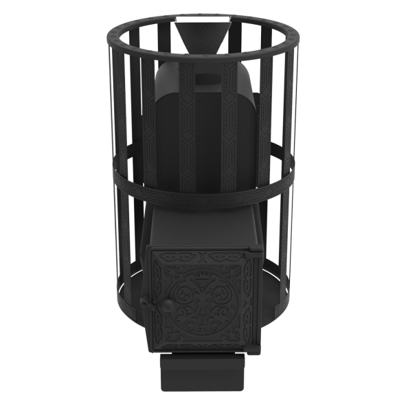 Печь для бани Воевода 15 ДТ-4 сетчатый кожух Закрытая каменка — фото-4_2