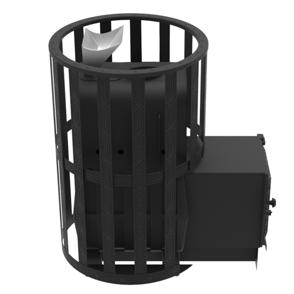 Печь для бани Воевода 15 ДТ-4 сетчатый кожух Закрытая каменка — фото-4_5