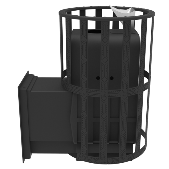 Печь-Камин для бани Воевода 15 Д-2 сетчатый кожух Закрытая каменка — фото-4_4