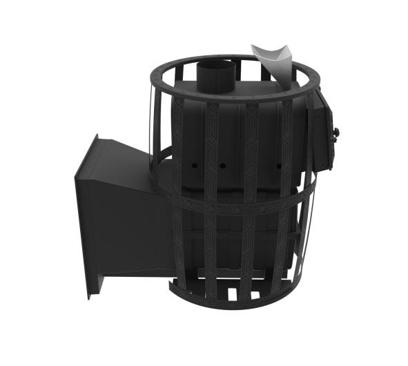 Печь-Камин для бани Воевода 20 Д-1 сетчатый кожух Закрытая каменка — фото-4_5