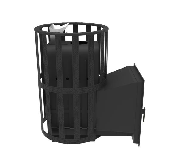 Печь-Камин для бани Воевода 15 Д-1 сетчатый кожух Закрытая каменка — фото-4_4