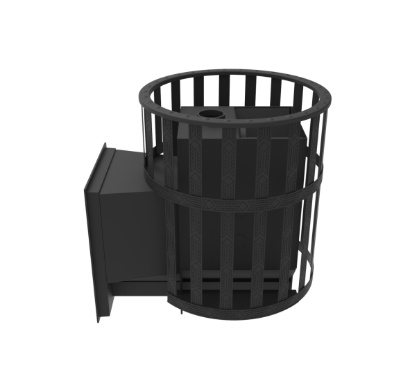 Печь-камин для бани"Викинг 15" Д1 Сетчатый кожух — фото-4_3