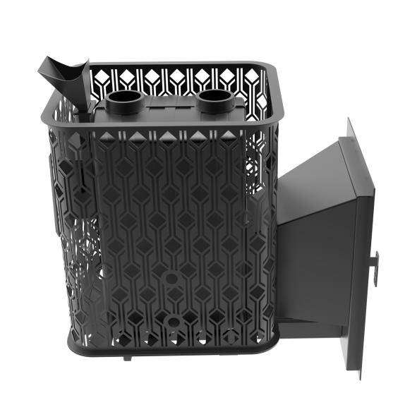 Чугунная печь для бани Verona 18 ГАЗ Закрытая каменка из нержавеющей стали — фото-587_5