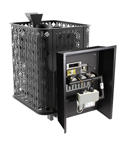 Чугунная печь для бани Verona 18 ГАЗ Закрытая каменка из нержавеющей стали — фото-587_1