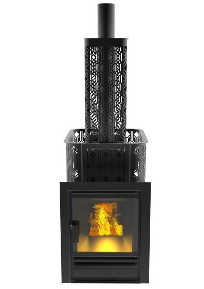 Чугунная печь Verona 26 Закрытая каменка из нержавеющей стали — фото-587_3