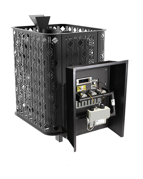 Чугунная печь для бани Verona 26 ГАЗ Закрытая каменка из нержавеющей стали — фото-587_1