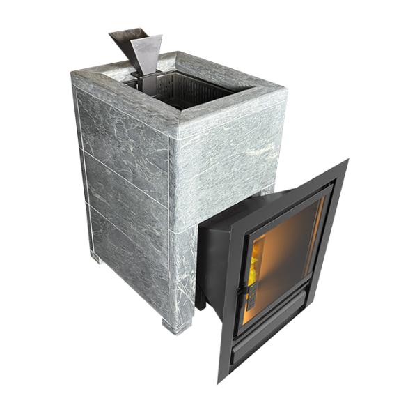 Чугунная печь Verona 18 Закрытая каменка Aisi-304 облицовка Тальк — фото-587_1