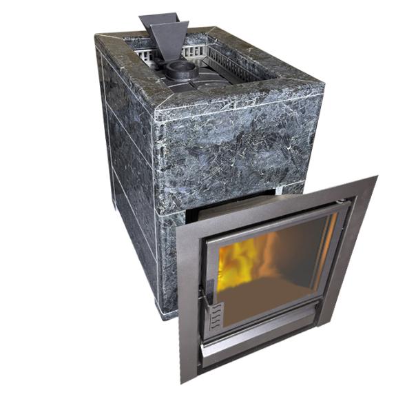 Чугунная печь Verona 18 Закрытая каменка Aisi-304 облицовка Пироксенит — фото-587_1