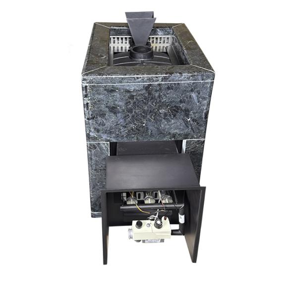 Чугунная печь Verona 18 ГАЗ Закрытая каменка Aisi-304 облицовка Пироксенит — фото-587_3