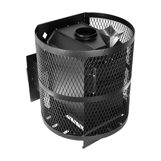 Печь Тундра-14 со стеклом сетчатый кожух Закрытая каменка — фото-582_4