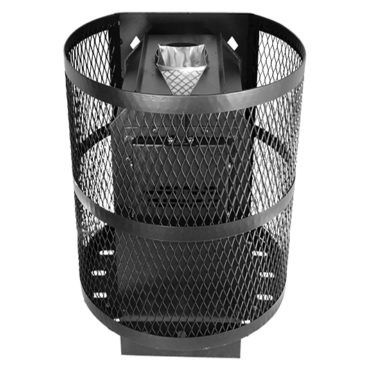 Печь Тундра-16 со стеклом сетчатый кожух Закрытая каменка — фото-582_6