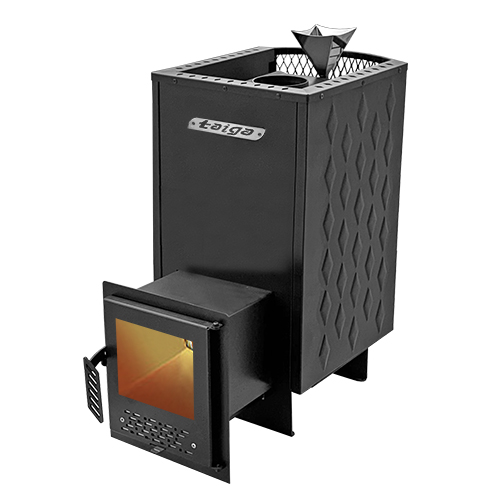 Печь Тундра-16 со стеклом конвекция Закрытая каменка — фото-582_2